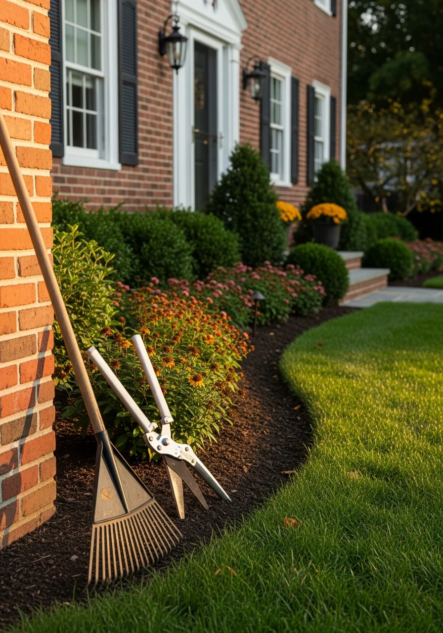 Service professional working on a Dedham home's exterior with attention to period-appropriate details.