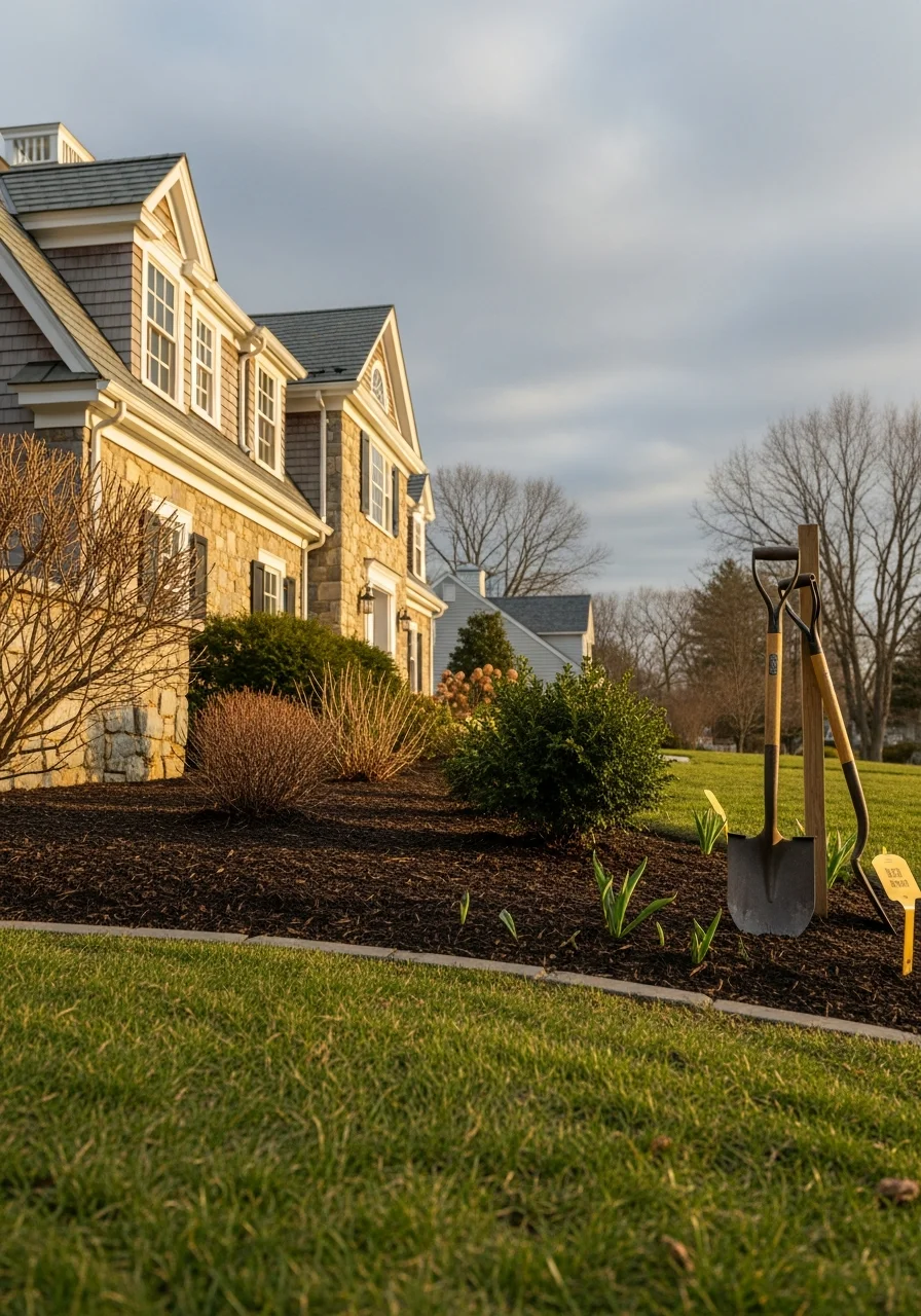 Professional service team member consulting with a Needham homeowner on their property's maintenance needs.